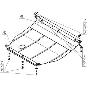 Защита Двигатель, Коробка переключения передач Honda HR-V ( 1999-2005 ) г. арт: 00804 photo3 Интернет магазин Автоаксессуаров Защита картера, МКПП, АКПП, РК, ТБ (Мотодор)
