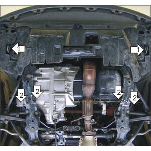 Защита Двигатель; КПП Honda Odyssey ( 2001-2003 ) г. арт: 00811 photo2 Интернет магазин Автоаксессуаров Защита картера, МКПП, АКПП, РК, ТБ (Мотодор)