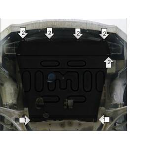 Защита Двигатель, Коробка переключения передач Hyundai i40 ( 2011-2018 ) г. арт: 70902 photo1 Интернет магазин Автоаксессуаров Защита картера, МКПП, АКПП, РК, ТБ (Мотодор)