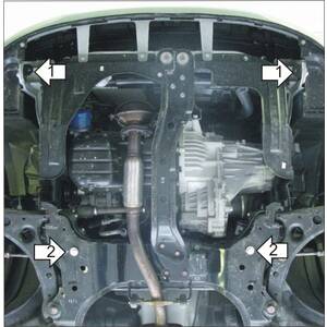 Защита Двигатель; КПП Hyundai Matrix ( 2001-2010 ) г. арт: 00910 photo2 Интернет магазин Автоаксессуаров Защита картера, МКПП, АКПП, РК, ТБ (Мотодор)