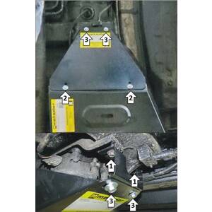 Защита Бензонасос Hyundai Staria ( 2022- ) г. арт: 00944 photo1 Интернет магазин Автоаксессуаров Защита картера, МКПП, АКПП, РК, ТБ (Мотодор)