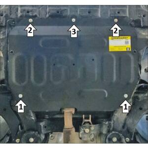 Защита Двигатель; КПП Jac J7 ( 2020-н.в. ) г. арт: 78301 photo1 Интернет магазин Автоаксессуаров Защита картера, МКПП, АКПП, РК, ТБ (Мотодор)