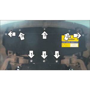 Защита Радиатор KIA Mohave ( 2008-2017 ) г. арт: 11029 photo1 Интернет магазин Автоаксессуаров Защита картера, МКПП, АКПП, РК, ТБ (Мотодор)