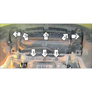 Защита Радиатор KIA Mohave ( 2008-2017 ) г. арт: 11029 photo2 Интернет магазин Автоаксессуаров Защита картера, МКПП, АКПП, РК, ТБ (Мотодор)