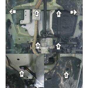 Защита Абсорбер, Топливный бак KIA Seltos ( 2020-2022 ) г. арт: 71002 photo2 Интернет магазин Автоаксессуаров Защита картера, МКПП, АКПП, РК, ТБ (Мотодор)