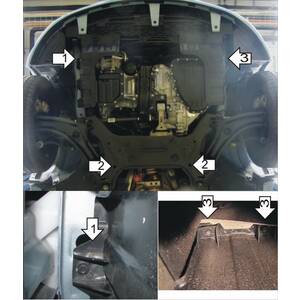 Защита Двигатель; КПП KIA Soul ( 2012-2014 ) г. арт: 01031 photo2 Интернет магазин Автоаксессуаров Защита картера, МКПП, АКПП, РК, ТБ (Мотодор)