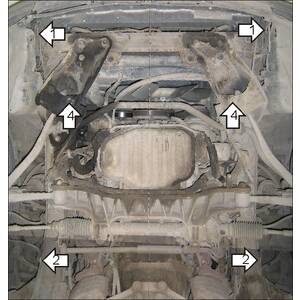 Защита Двигатель Lexus LS 400 ( 1994-2000 ) г. арт: 05003 photo2 Интернет магазин Автоаксессуаров Защита картера, МКПП, АКПП, РК, ТБ (Мотодор)