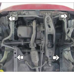 Защита Двигатель; КПП Mazda Demio ( 1996-2002 ) г. арт: 01117 photo2 Интернет магазин Автоаксессуаров Защита картера, МКПП, АКПП, РК, ТБ (Мотодор)