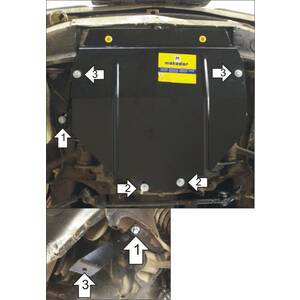 Защита Двигатель Mercedes-benz E-class ( 1976-1985 ) г. арт: 01223 photo1 Интернет магазин Автоаксессуаров Защита картера, МКПП, АКПП, РК, ТБ (Мотодор)