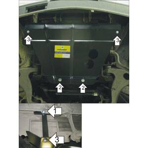 Защита Двигатель Mercedes-benz E-class ( 1985-1995 ) г. арт: 01221 photo1 Интернет магазин Автоаксессуаров Защита картера, МКПП, АКПП, РК, ТБ (Мотодор)