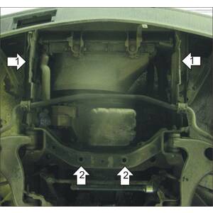 Защита Двигатель Mercedes-benz E-class ( 1985-1995 ) г. арт: 01221 photo2 Интернет магазин Автоаксессуаров Защита картера, МКПП, АКПП, РК, ТБ (Мотодор)