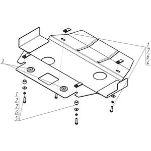 Защита Двигатель Mercedes-benz E-class ( 1995-1999 ) г. арт: 01206 photo3 Интернет магазин Автоаксессуаров Защита картера, МКПП, АКПП, РК, ТБ (Мотодор)