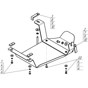 Защита Задний дифференциал Mercedes-benz M-class ( 2011-2015 ) г. арт: 01240 photo3 Интернет магазин Автоаксессуаров Защита картера, МКПП, АКПП, РК, ТБ (Мотодор)