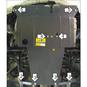 Защита Двигатель; КПП Mitsubishi Diamante ( 1997-2004 ) г. арт: 01319 photo1 Интернет магазин Автоаксессуаров Защита картера, МКПП, АКПП, РК, ТБ (Мотодор)