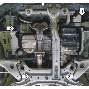 Защита Двигатель; КПП Mitsubishi Galant IX ( 2003-2006 ) г. арт: 01329 photo2 Интернет магазин Автоаксессуаров Защита картера, МКПП, АКПП, РК, ТБ (Мотодор)