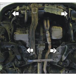 Защита Двигатель; КПП Mitsubishi Lancer VI ( 1992-1996 ) г. арт: 01302 photo2 Интернет магазин Автоаксессуаров Защита картера, МКПП, АКПП, РК, ТБ (Мотодор)