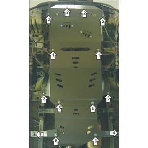 Защита Двигатель; КПП; Раздаточная коробка Mitsubishi Pajero Pinin ( 1999-2007 ) г. арт: 01318 photo3 Интернет магазин Автоаксессуаров Защита картера, МКПП, АКПП, РК, ТБ (Мотодор)