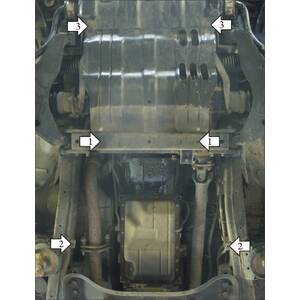 Защита Двигатель, Передний дифференциал, Коробка переключения передач Mitsubishi Pajero Sport II ( 2008-2011 ) г. арт: 11314 photo3 Интернет магазин Автоаксессуаров Защита картера, МКПП, АКПП, РК, ТБ (Мотодор)