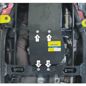 Защита Раздаточная коробка Nissan NP300 ( 2008-2014 ) г. арт: 11404 photo1 Интернет магазин Автоаксессуаров Защита картера, МКПП, АКПП, РК, ТБ (Мотодор)
