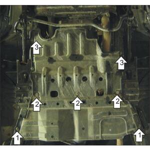 Защита КПП; Раздаточная коробка Nissan Patrol ( 2003-2009 ) г. арт: 01422 photo3 Интернет магазин Автоаксессуаров Защита картера, МКПП, АКПП, РК, ТБ (Мотодор)