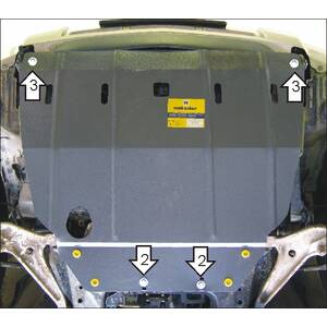 Защита Двигатель; КПП Nissan X-Trail ( 2001-2007 ) г. арт: 01402 photo1 Интернет магазин Автоаксессуаров Защита картера, МКПП, АКПП, РК, ТБ (Мотодор)