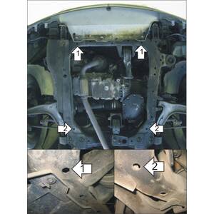 Защита Двигатель; КПП Opel Vectra C ( 2002-2008 ) г. арт: 01511 photo2 Интернет магазин Автоаксессуаров Защита картера, МКПП, АКПП, РК, ТБ (Мотодор)