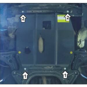 Защита Двигатель, Коробка переключения передач Chevrolet Nexia ( 2020-2023 ) г. арт: 68101 photo1 Интернет магазин Автоаксессуаров Защита картера, МКПП, АКПП, РК, ТБ (Мотодор)