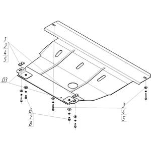 Защита Двигатель, Коробка переключения передач Renault Laguna I ( 1993-2001 ) г. арт: 01702