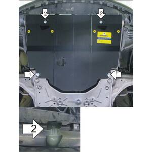 Защита Двигатель; КПП Renault Laguna II ( 2001-2005 ) г. арт: 01710 photo1 Интернет магазин Автоаксессуаров Защита картера, МКПП, АКПП, РК, ТБ (Мотодор)