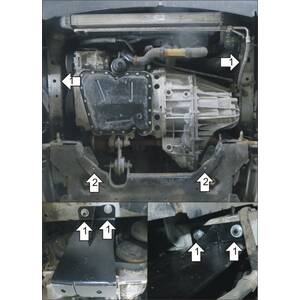 Защита Двигатель; КПП Renault Master ( 2010-2014 ) г. арт: 01731 photo3 Интернет магазин Автоаксессуаров Защита картера, МКПП, АКПП, РК, ТБ (Мотодор)