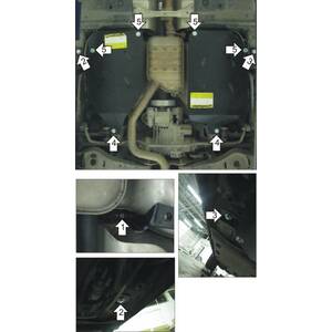 Защита Топливный бак Skoda Yeti ( 2009-2018 ) г. арт: 02310 photo2 Интернет магазин Автоаксессуаров Защита картера, МКПП, АКПП, РК, ТБ (Мотодор)