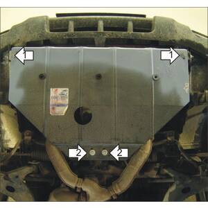 Защита Двигатель, Радиатор Subaru Forester ( 1997-2002 ) г. арт: 02205 photo1 Интернет магазин Автоаксессуаров Защита картера, МКПП, АКПП, РК, ТБ (Мотодор)