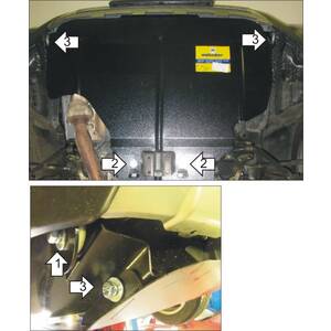 Защита Двигатель Subaru Forester ( 2008-2013 ) г. арт: 02219 photo1 Интернет магазин Автоаксессуаров Защита картера, МКПП, АКПП, РК, ТБ (Мотодор)