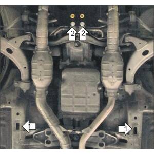 Защита КПП Subaru Outback ( 2000-2003 ) г. арт: 02228 photo2 Интернет магазин Автоаксессуаров Защита картера, МКПП, АКПП, РК, ТБ (Мотодор)