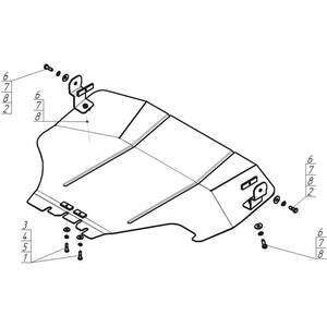 Защита Двигатель Subaru XV ( 2011-2017 ) г. арт: 02231 photo2 Интернет магазин Автоаксессуаров Защита картера, МКПП, АКПП, РК, ТБ (Мотодор)