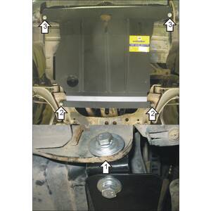 Защита Двигатель; КПП Suzuki Baleno ( 1995-2002 ) г. арт: 02401 photo1 Интернет магазин Автоаксессуаров Защита картера, МКПП, АКПП, РК, ТБ (Мотодор)