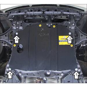 Защита Двигатель; КПП Toyota IQ ( 2009-2016 ) г. арт: 02548 photo1 Интернет магазин Автоаксессуаров Защита картера, МКПП, АКПП, РК, ТБ (Мотодор)