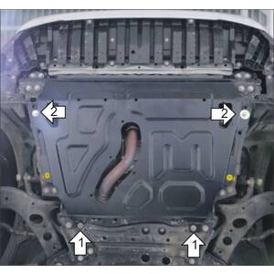 Защита Двигатель; КПП Toyota RAV 4 ( 2013-2019 ) г. арт: 72503 photo1 Интернет магазин Автоаксессуаров Защита картера, МКПП, АКПП, РК, ТБ (Мотодор)