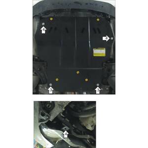 Защита Двигатель; КПП Volkswagen Caddy ( 2010-2021 ) г. арт: 02734 photo2 Интернет магазин Автоаксессуаров Защита картера, МКПП, АКПП, РК, ТБ (Мотодор)