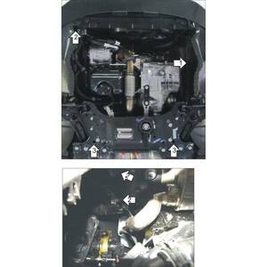 Защита Двигатель; КПП Volkswagen Caddy ( 2010-2021 ) г. арт: 02734 photo3 Интернет магазин Автоаксессуаров Защита картера, МКПП, АКПП, РК, ТБ (Мотодор)