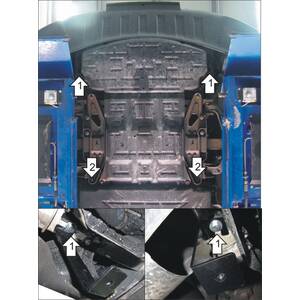 Защита Двигатель; КПП Volkswagen Crafter ( 2006-2011 ) г. арт: 12701 photo1 Интернет магазин Автоаксессуаров Защита картера, МКПП, АКПП, РК, ТБ (Мотодор)