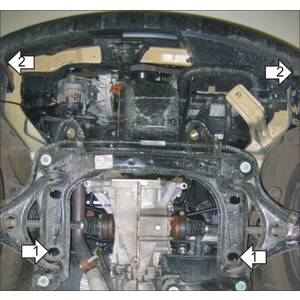 Защита Двигатель; КПП Volkswagen Pointer ( 2005-2009 ) г. арт: 02719 photo2 Интернет магазин Автоаксессуаров Защита картера, МКПП, АКПП, РК, ТБ (Мотодор)