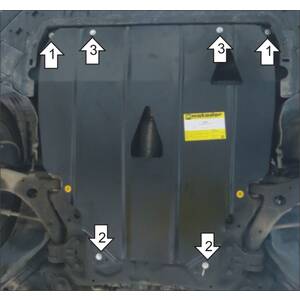 Защита Двигатель; КПП Volvo V40 Cross Country ( 2013-2019 ) г. арт: 02620 photo1 Интернет магазин Автоаксессуаров Защита картера, МКПП, АКПП, РК, ТБ (Мотодор)