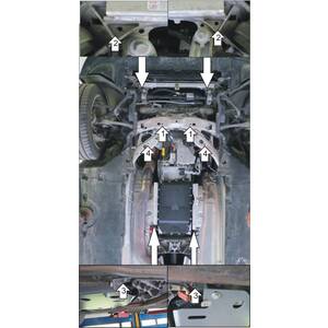 Защита Двигатель, Коробка переключения передач BMW 7 (f01, F02, F03, F04) ( 2008-2015 ) г. арт: 30210 photo2 Интернет магазин Автоаксессуаров Защита картера, МКПП, АКПП, РК, ТБ (Мотодор)