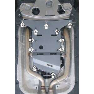 Защита Двигатель, Коробка переключения передач BMW 7 (f01, F02, F03, F04) ( 2008-2015 ) г. арт: 30211 photo1 Интернет магазин Автоаксессуаров Защита картера, МКПП, АКПП, РК, ТБ (Мотодор)