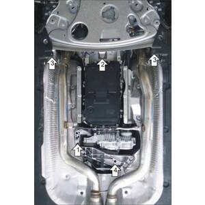 Защита Двигатель, Коробка переключения передач BMW 7 (f01, F02, F03, F04) ( 2008-2015 ) г. арт: 30211 photo2 Интернет магазин Автоаксессуаров Защита картера, МКПП, АКПП, РК, ТБ (Мотодор)