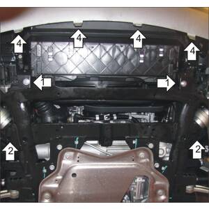 Защита Радиатор BMW X5 (e70) ( 2010-2013 ) г. арт: 30205 photo3 Интернет магазин Автоаксессуаров Защита картера, МКПП, АКПП, РК, ТБ (Мотодор)