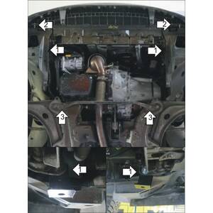 Защита Двигатель, Коробка переключения передач Citroen DS3 ( 2010-2016 ) г. арт: 30402 photo2 Интернет магазин Автоаксессуаров Защита картера, МКПП, АКПП, РК, ТБ (Мотодор)