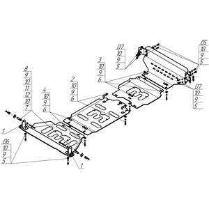 Защита Двигатель, Передний дифференциал, Коробка переключения передач, Радиатор, Раздаточная коробка Dodge Ram 1500 ( 2018-2024 ) г. арт: 32906 photo3 Интернет магазин Автоаксессуаров Защита картера, МКПП, АКПП, РК, ТБ (Мотодор)