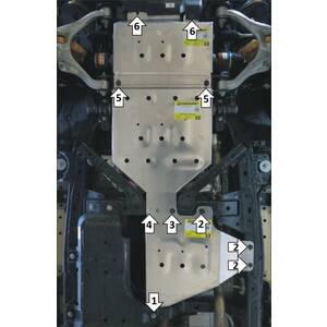 Защита Передний дифференциал, Раздаточная коробка, Коробка переключения передач, Двигатель Ford Bronco ( 2021- ) г. арт: 30714 photo1 Интернет магазин Автоаксессуаров Защита картера, МКПП, АКПП, РК, ТБ (Мотодор)